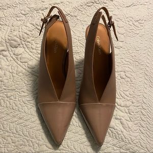 Calvin Klein Pointed Toe Heels with Ankle Straps